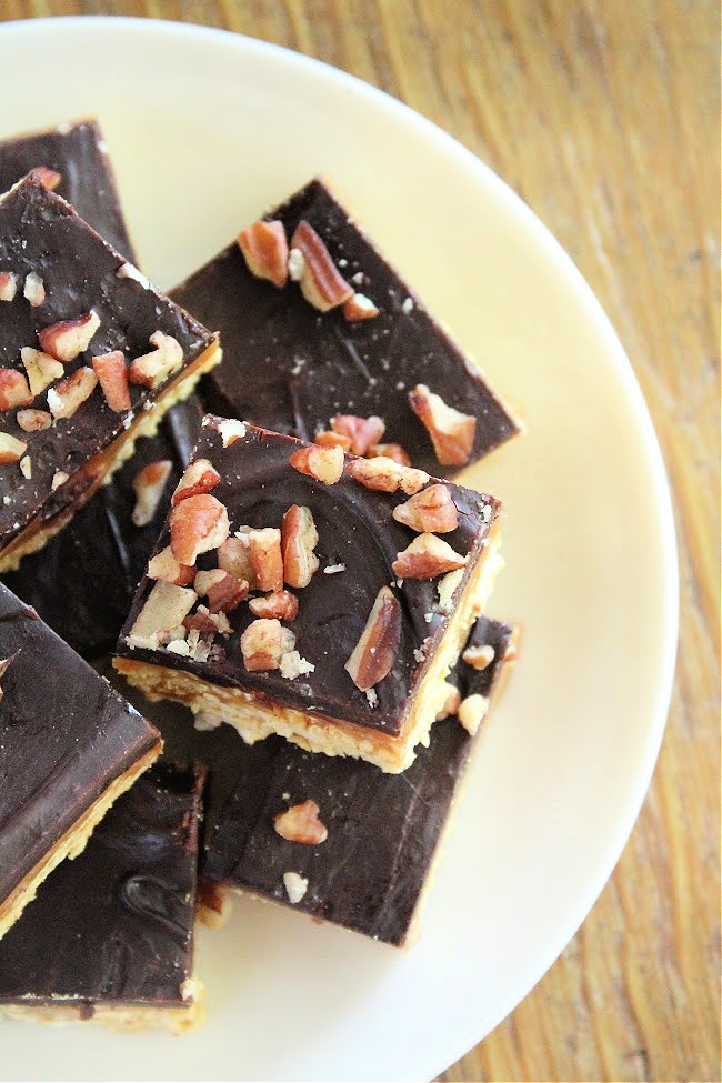 Chocolate Caramel Pecan Chex Bars- Big Green House
