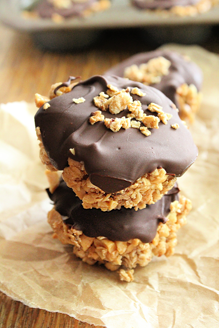 Peanut Butter Filled Granola Cups- Big Green House