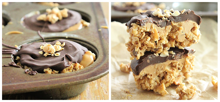 Peanut Butter Filled Granola Cups- Big Green House