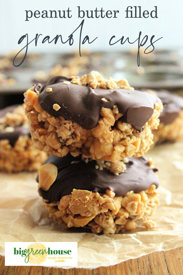 Peanut Butter Filled Granola Cups- Big Green House