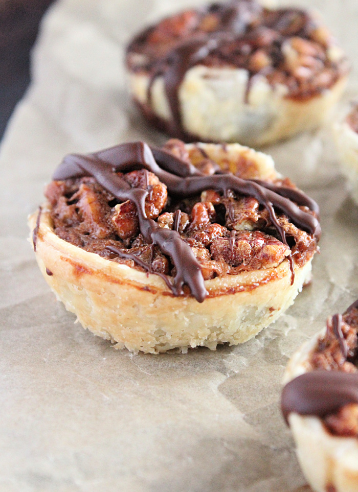 Mini Chocolate Pecan Pies- Big Green House