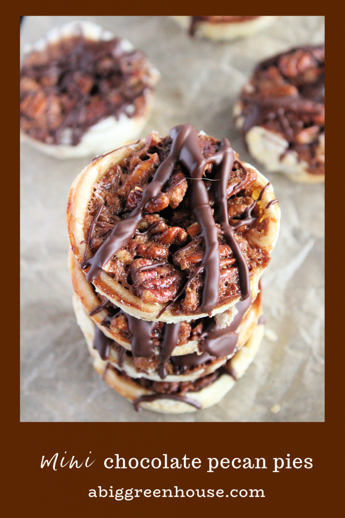 Mini Chocolate Pecan Pies- Big Green House