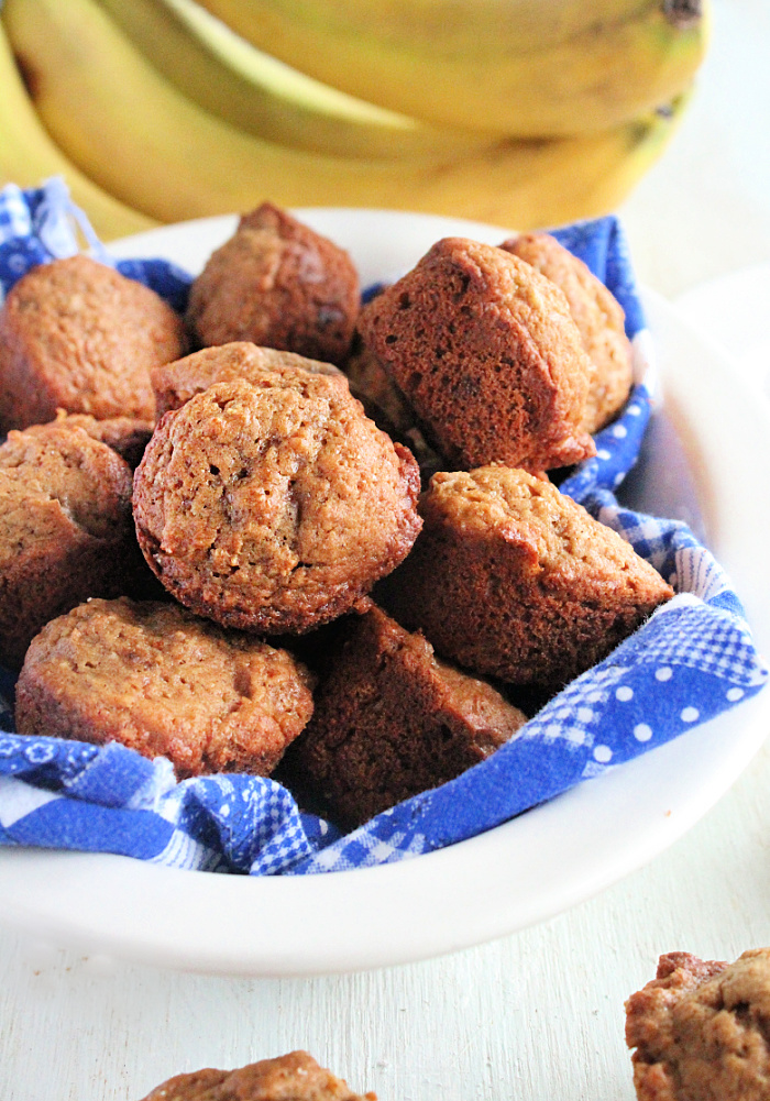 Mini Peanut Butter and Banana Muffins- Big Green House