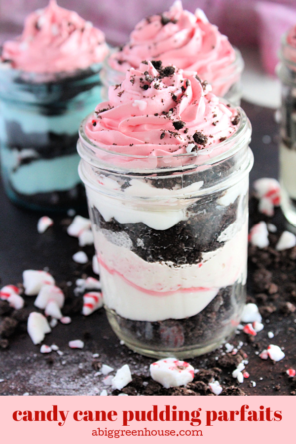 Candy Cane Pudding Parfaits- Big Green House