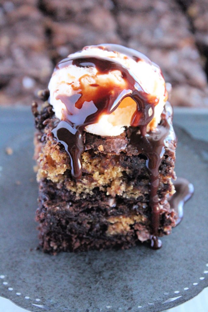 Shortcut Cookie Dough Brownies- Big Green House 