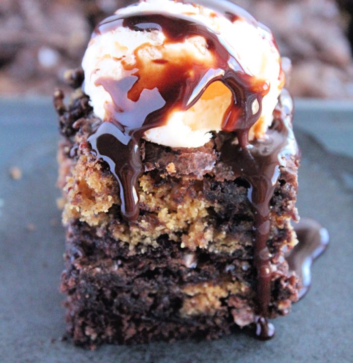 Shortcut Cookie Dough Brownies- Big Green House