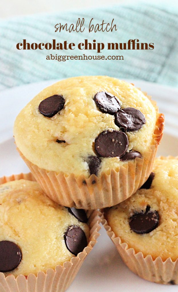 Small Batch Chocolate Chip Muffins- Big Green House