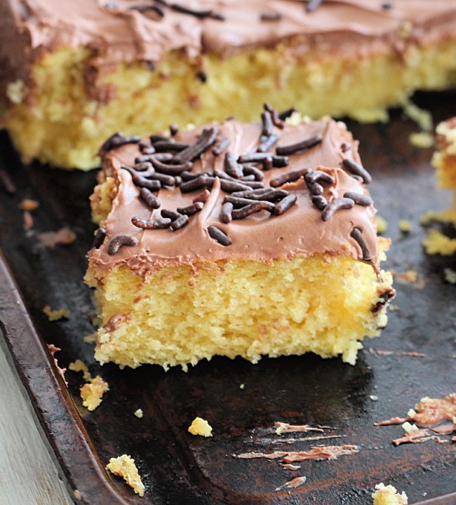 Olive Oil Cake with Chocolate Buttercream Frosting- Big Green House