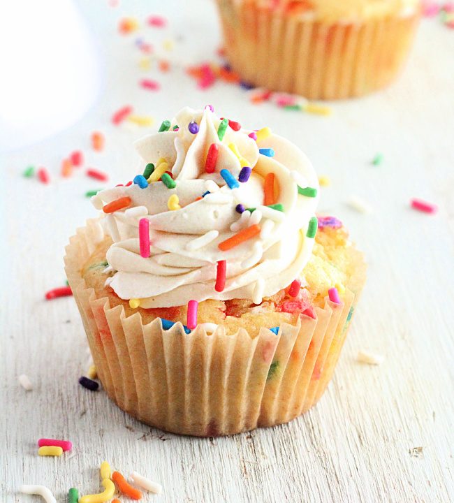Eggless Funfetti Cupcakes- Big Green House
