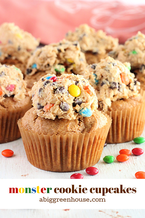 Monster Cookie Cupcakes- Big Green House