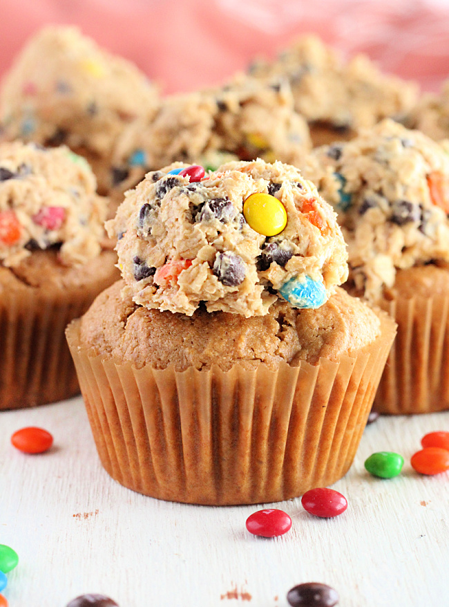Monster Cookie Cupcakes- Big Green House