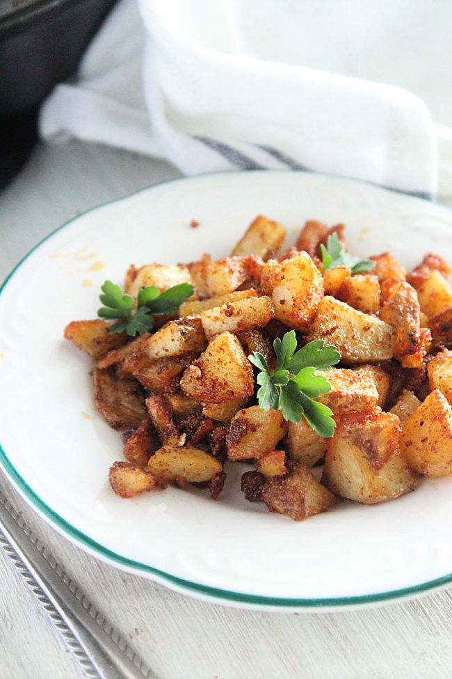 Skillet Seasoned Potatoes- Big Green House