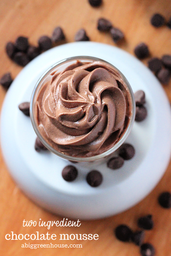 Two Ingredient Chocolate Mousse- Big Green House
