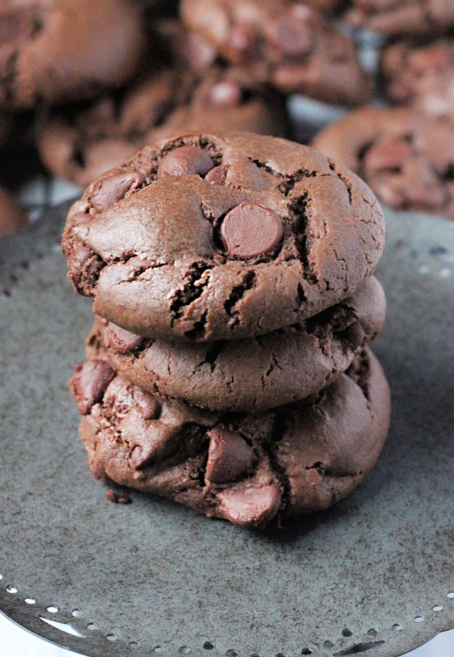 Double Chocolate & Peanut Butter Cake Mix Cookies- Big Green House
