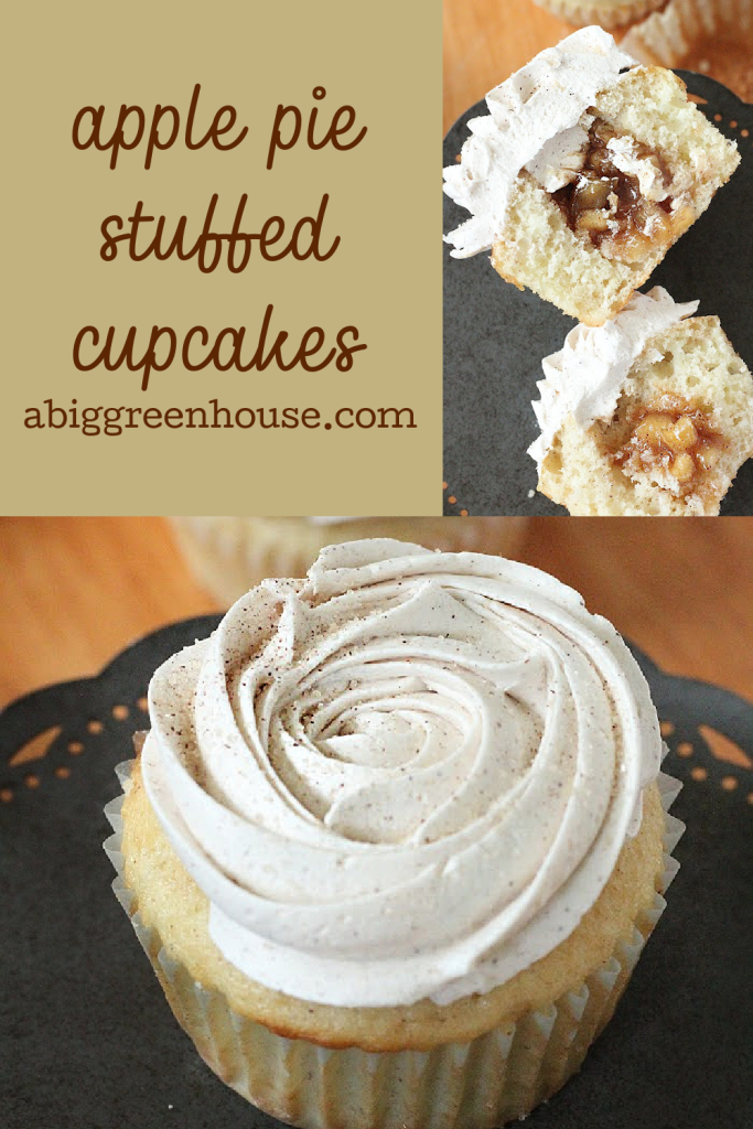 Apple Pie Stuffed Cupcakes- Big Green House
