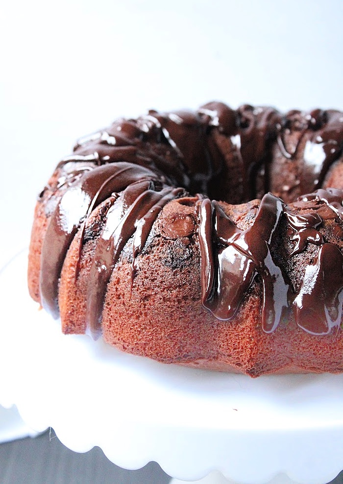 Chocolate Applesauce Buindt Cake- Big Green House