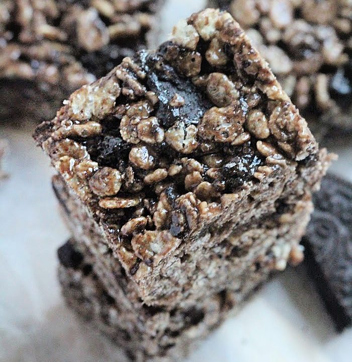 Oreo Chocolate Crispy Rice Bars- Big Green House