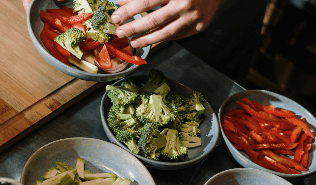 Toss in chopped or shredded veggies