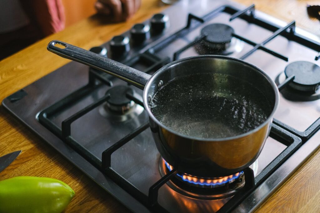 Hot water