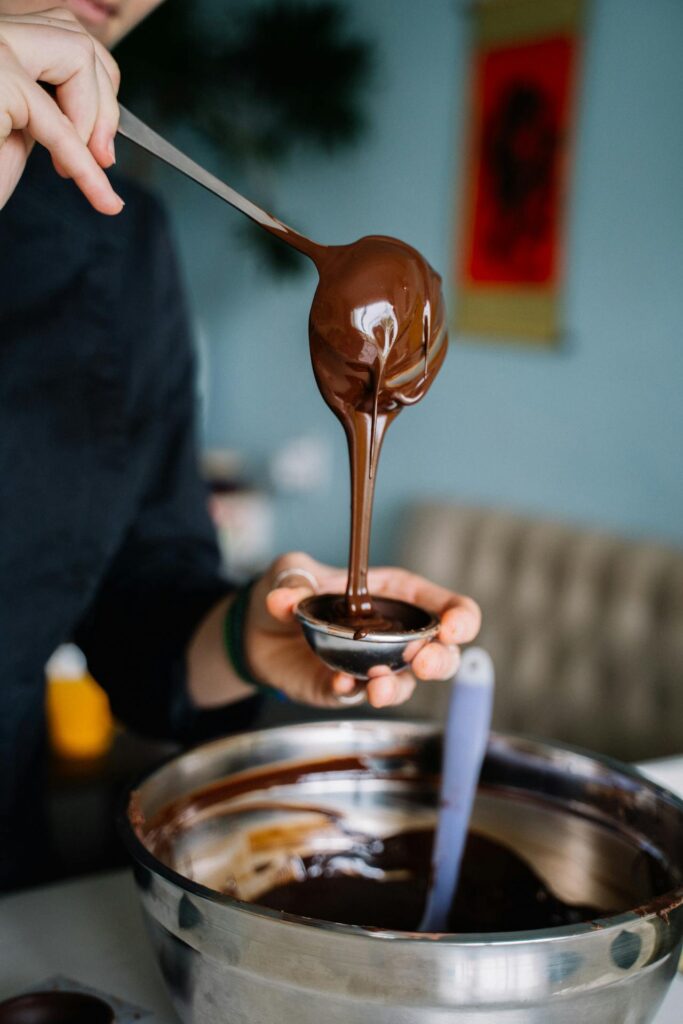 Chocolate Ganache being prepared
