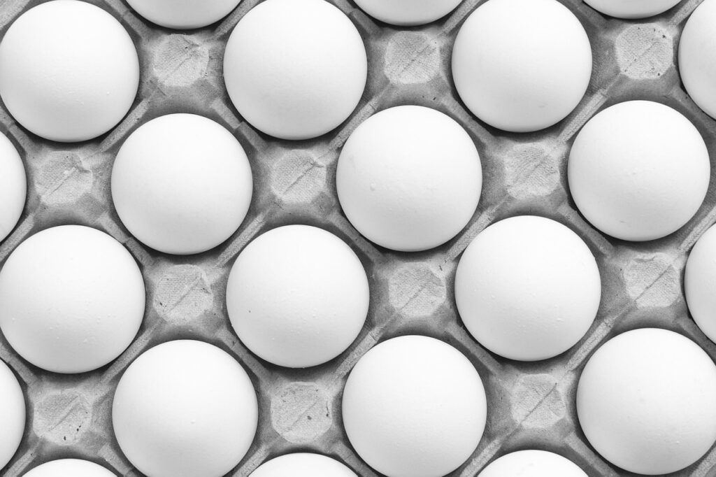 Eggs in a pattern