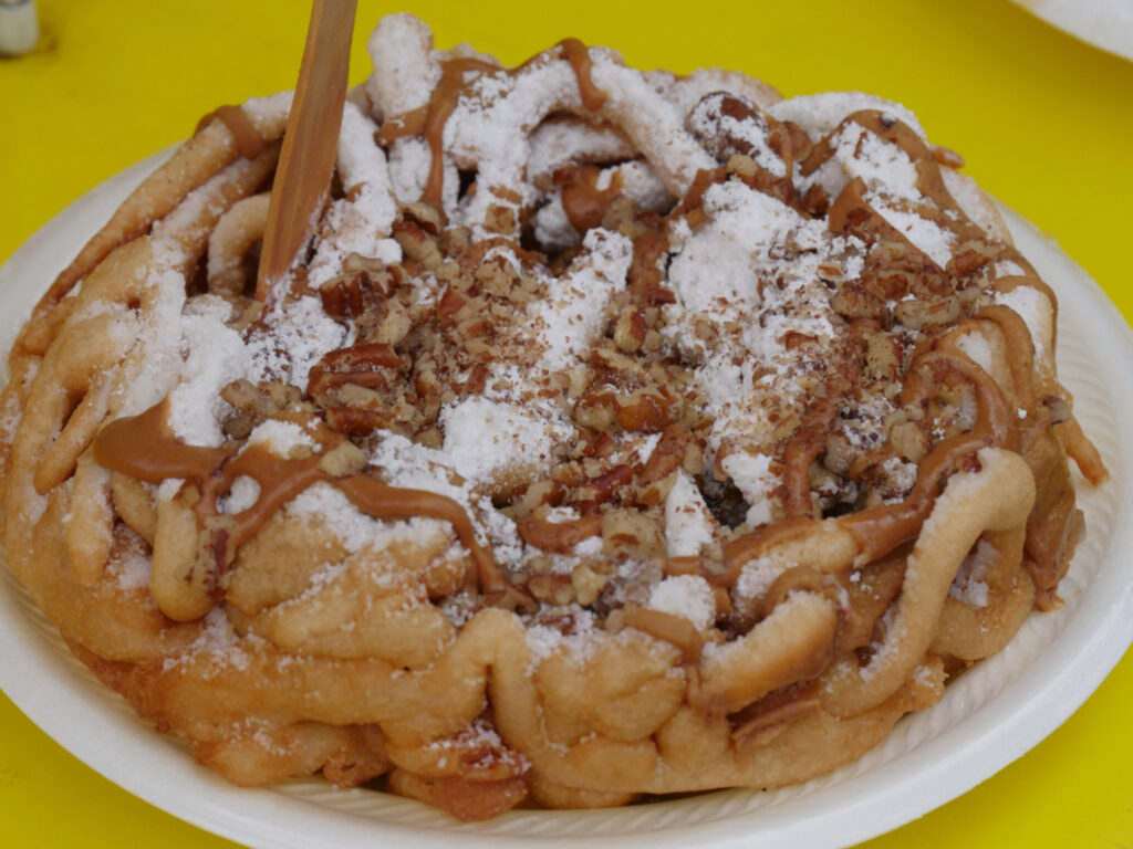 Caramel Funnel Cake