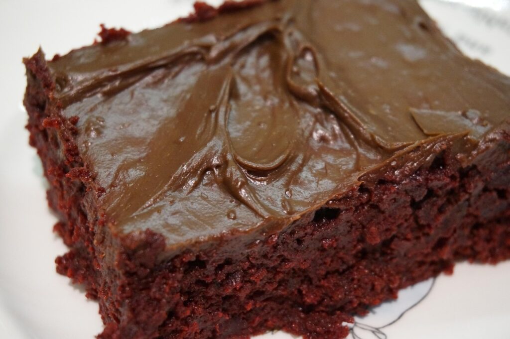 Chocolate Ganache on Brownie