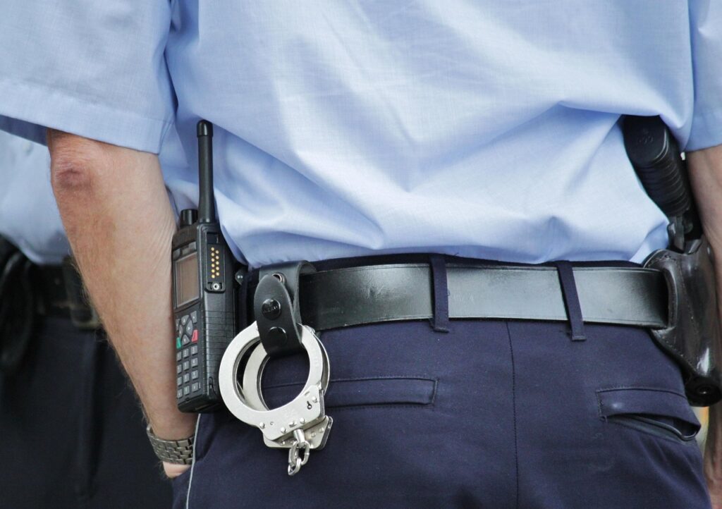  Police with handcuffs