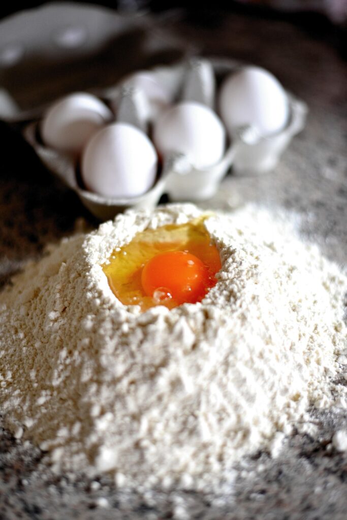Egg and flour