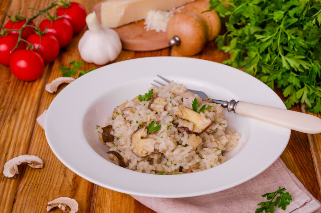 Pressure Cooker Mushroom Risotto