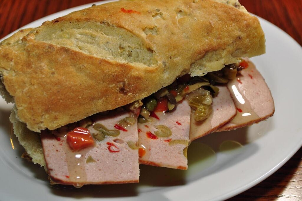 An Olive Loaf Sandwich