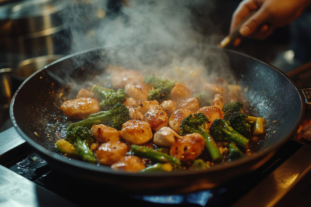 Orange Chicken and Broccoli Skillet