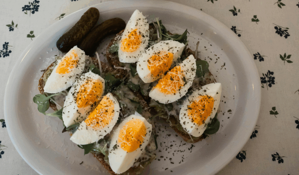 Hard-Boiled Eggs and Whole Grain Crackers