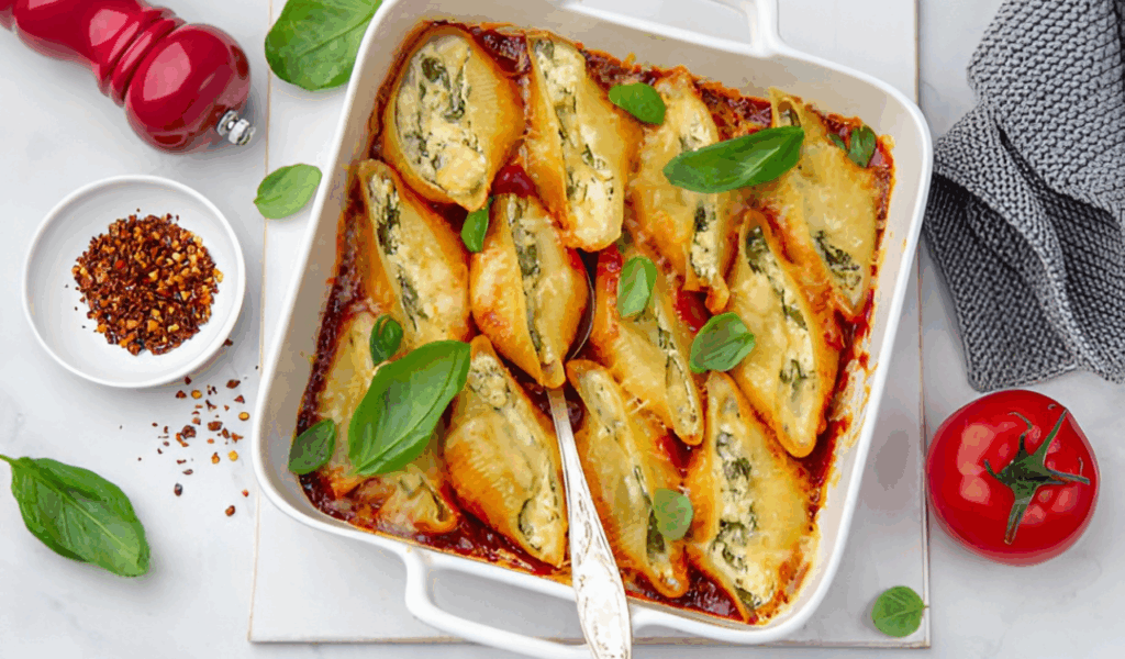 Spinach and Ricotta Stuffed Shells