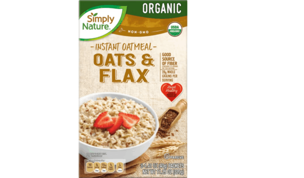 Simply Nature Oats & Flax Instant Oatmeal