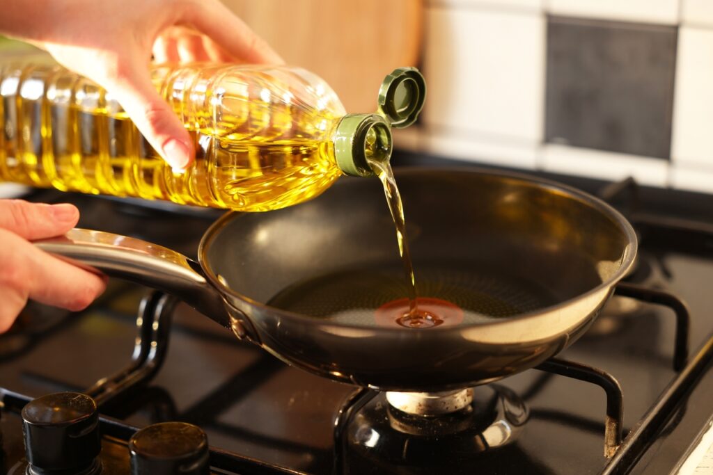 Cooking oil being poured