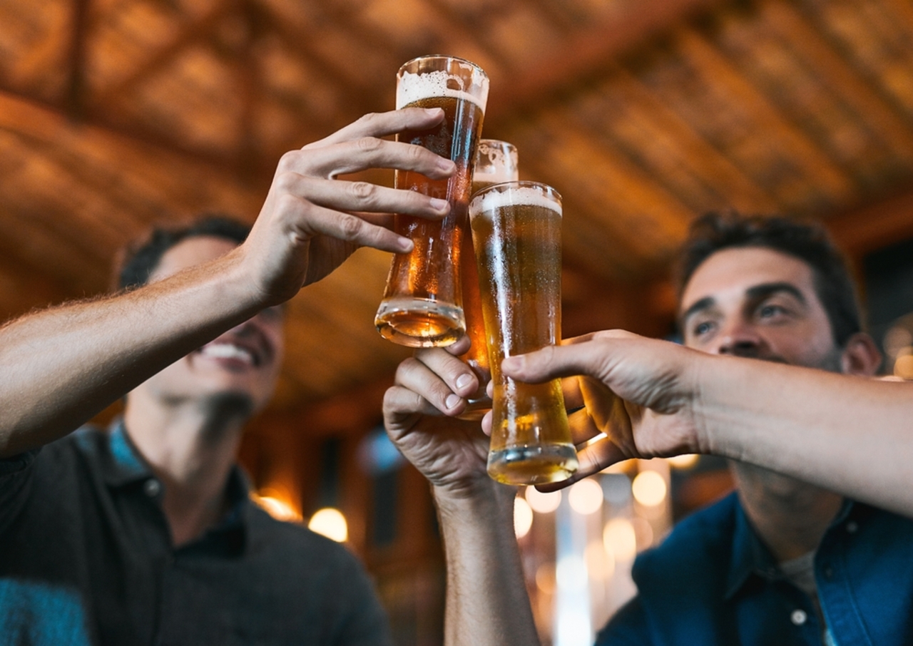 Young people drinking