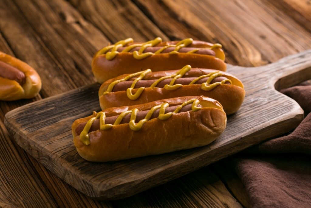 Hotdog served