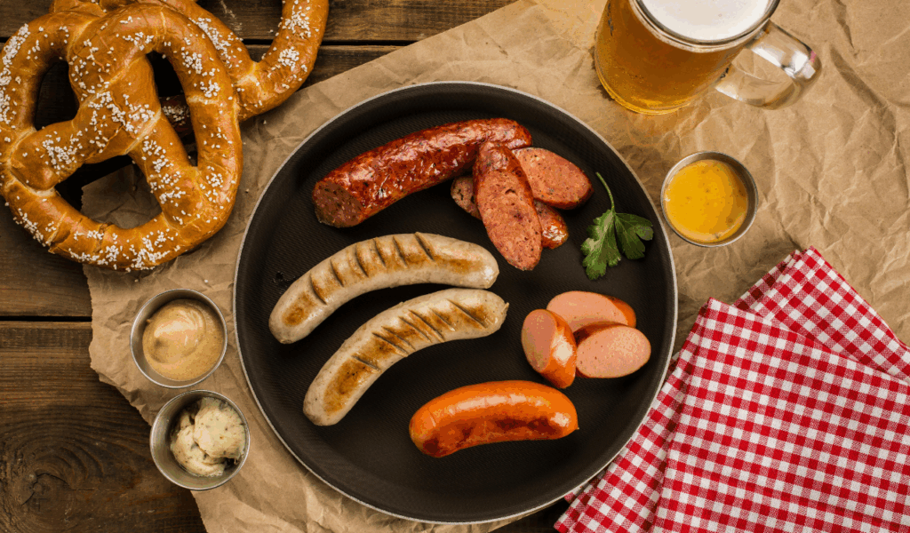 Wheat Beer with Soft Pretzels