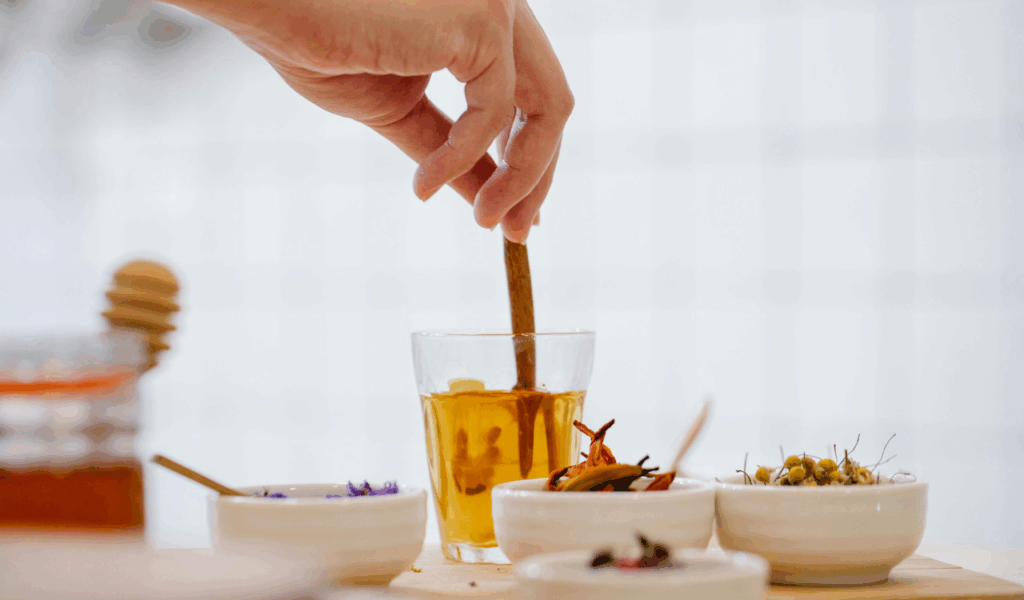 Herbal Tea with Honey and Ginger