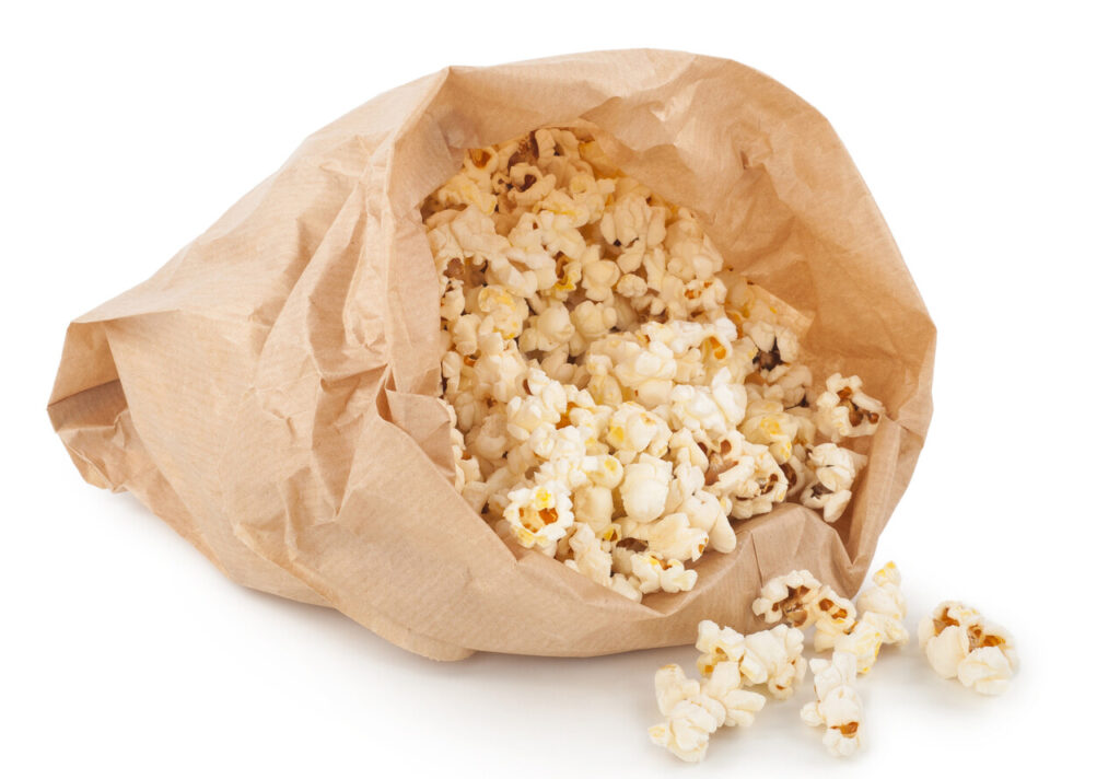 Brown bag popcorn