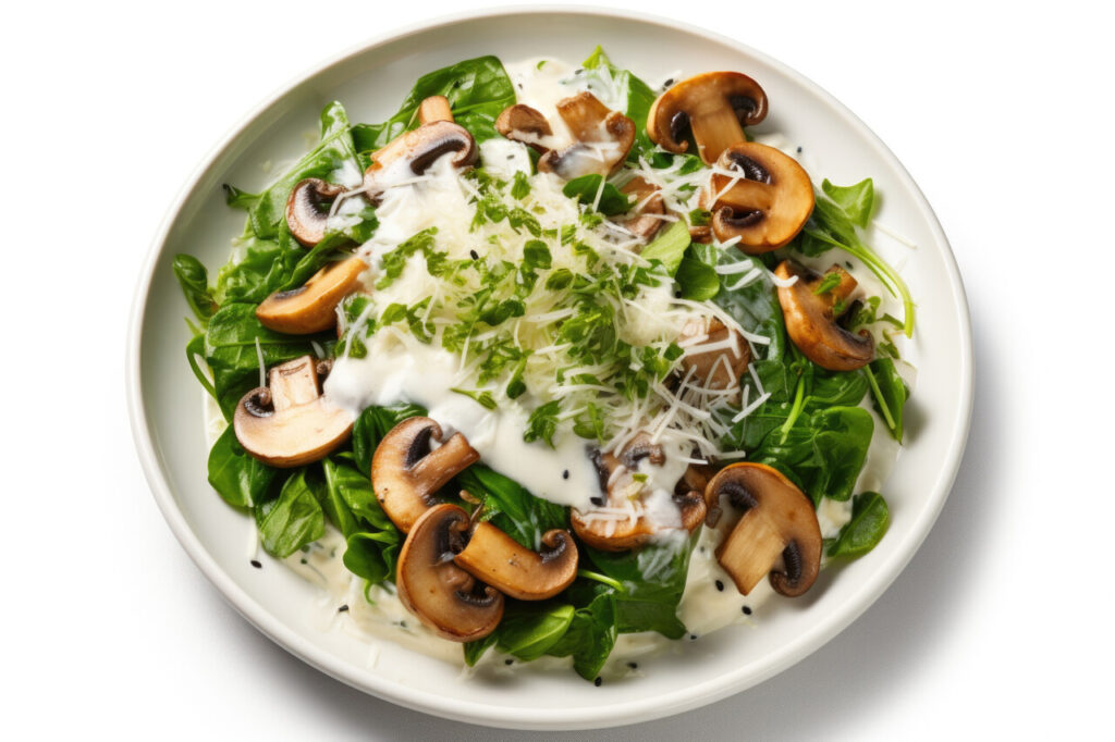 Mushroom-Spinach Warm Autumn Salad