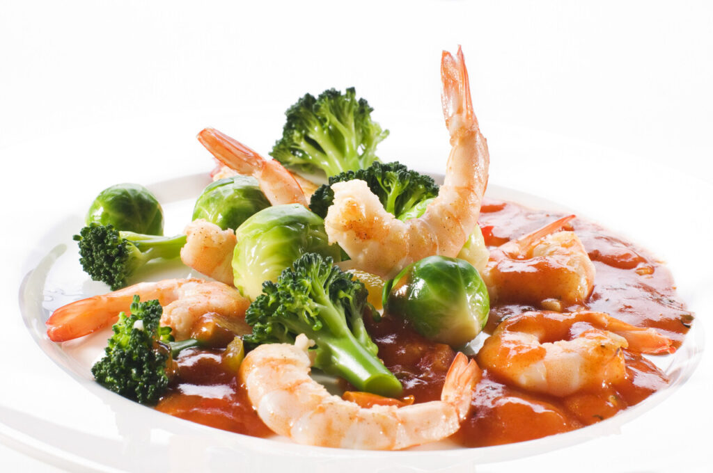 Sheet-pan Shrimp and Broccoli with Asian-Style Sauce