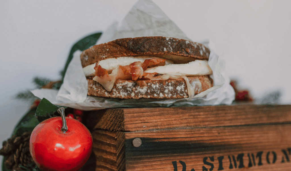 Cashew Butter, Cinnamon Apple, and Smoked Bacon