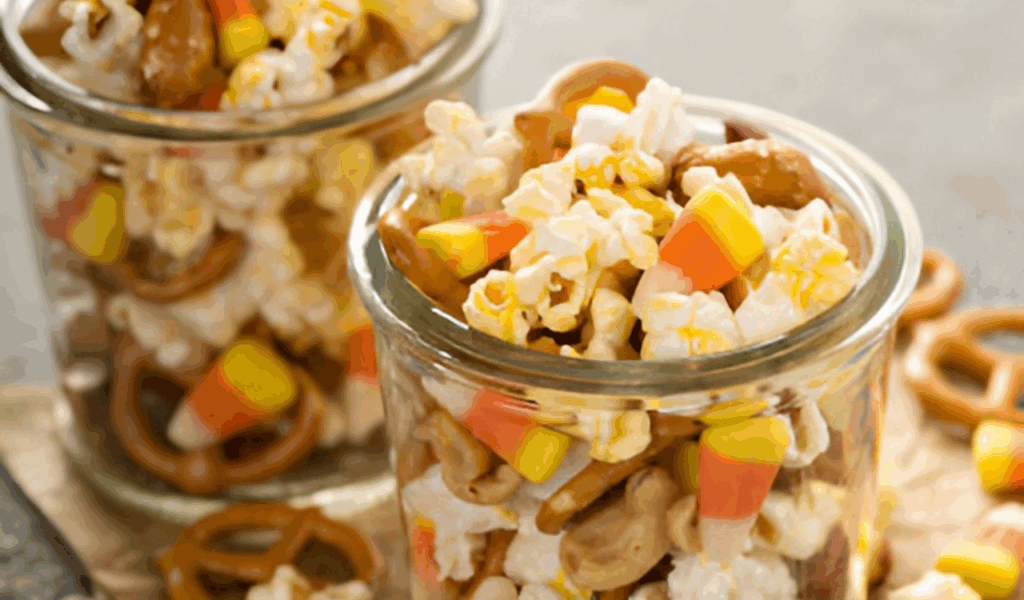Halloween popcorn mix