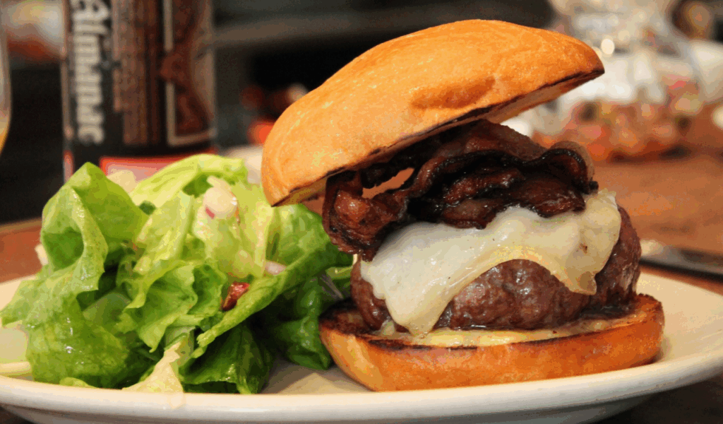 Cashew Butter, Warm Pear Compote, Bacon, and Cinnamon