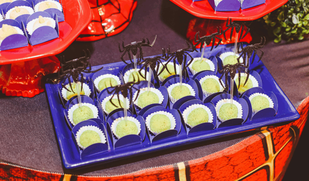 Choose easy, make-ahead snacks and a themed treat station