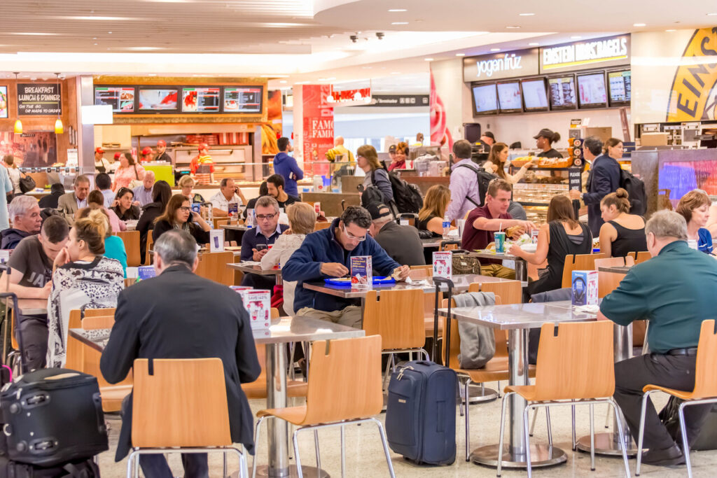 Airport food court