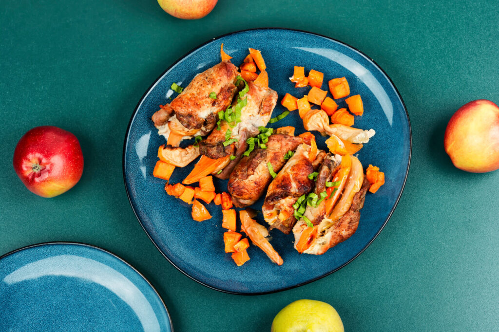 Chicken Thighs with Apples and Sweet Potatoes