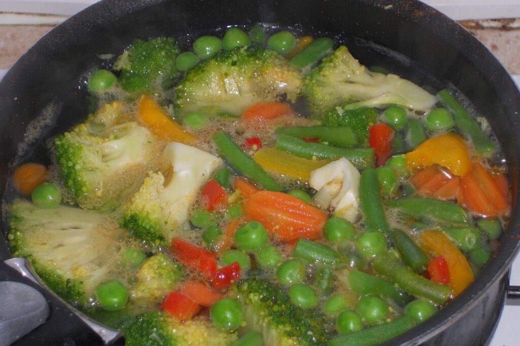 Boiling vegetables